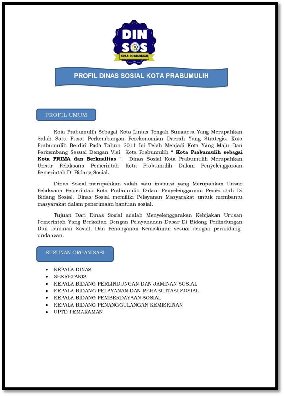 Profil Dinas Sosial