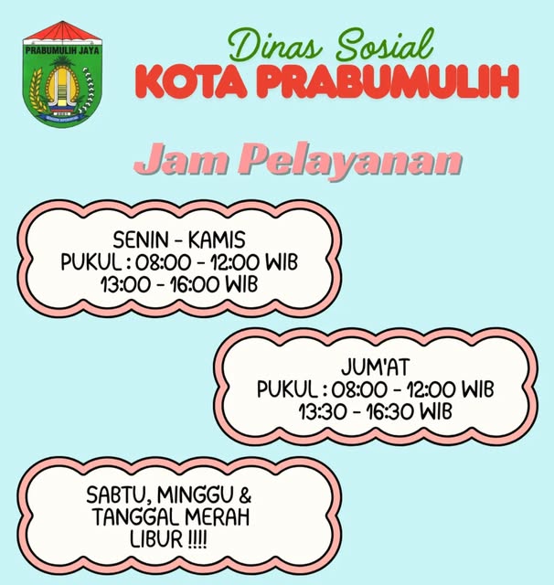 JADWAL PELAYANAN DINAS SOSIAL  - (Ada 0 foto)